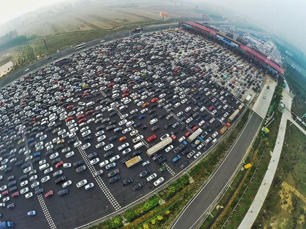 October holiday Beijing traffic jam