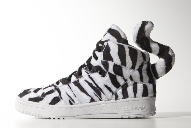 Jeremy Scott x Adidas Originals White Tiger shoe