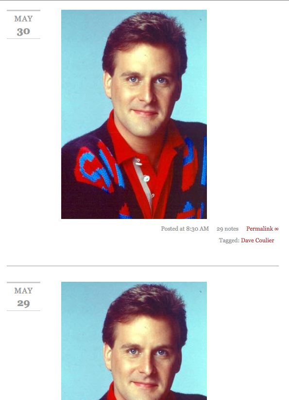 Same pic of David Coulier every day