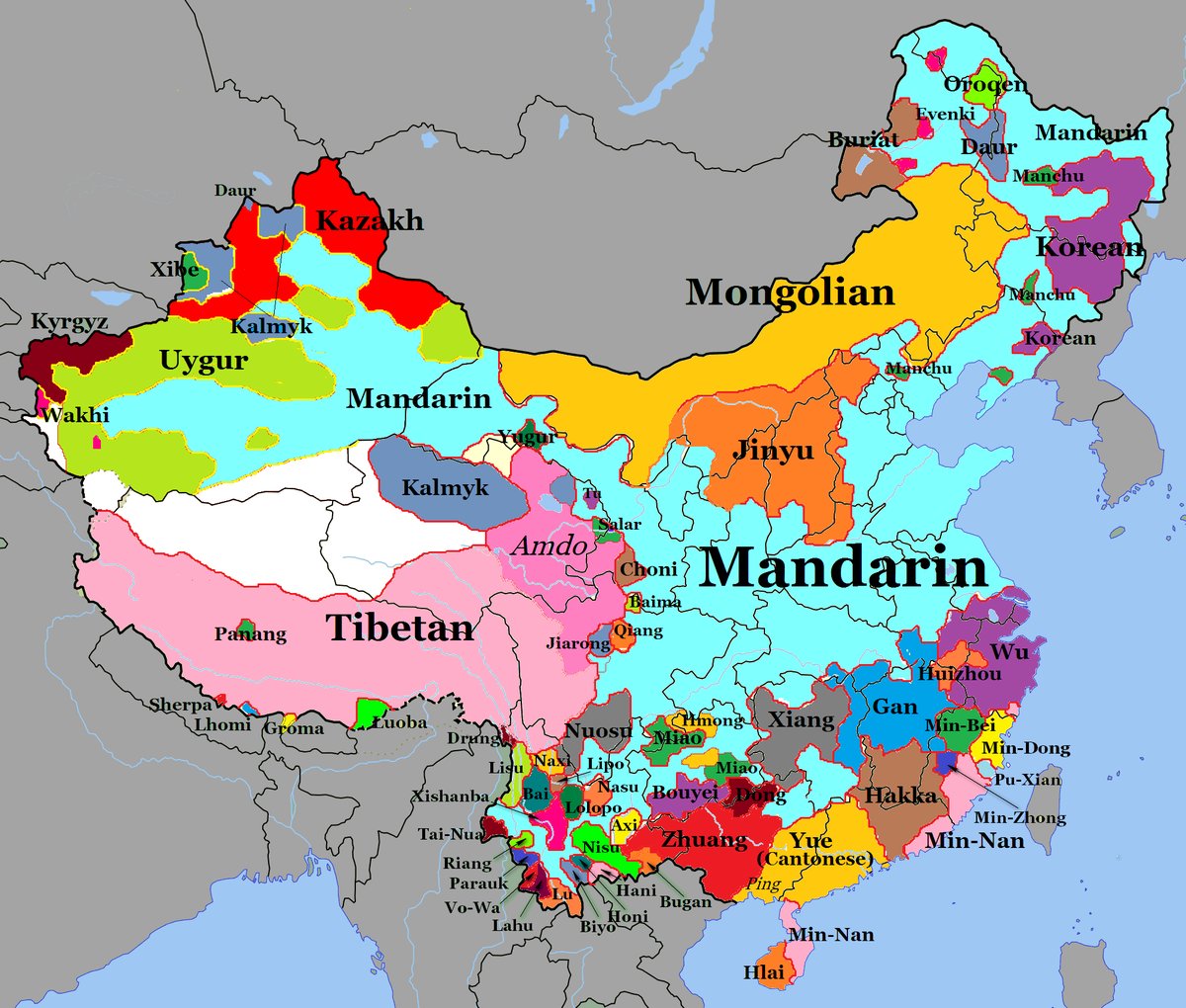 Languages Spoken in China