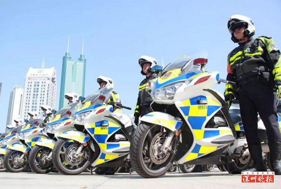 traffic police motorcycle march