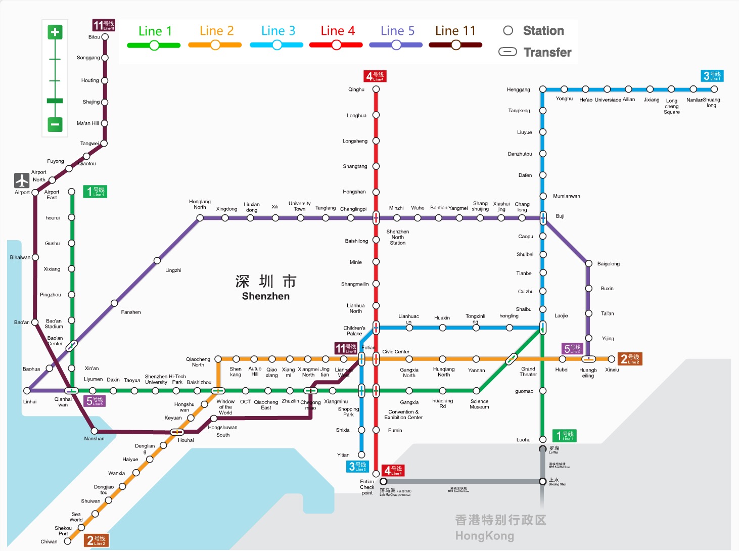shenzhen map metro updated
