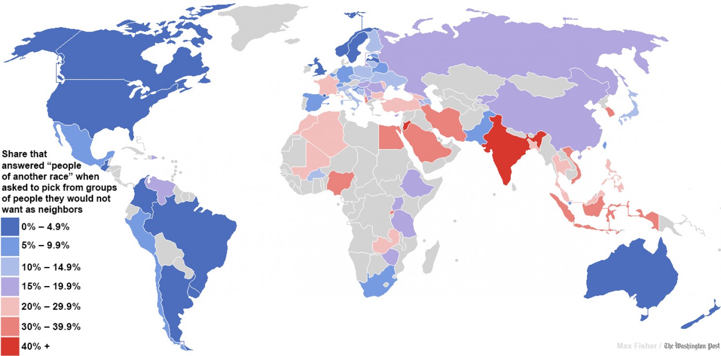Racial Tolerance Map