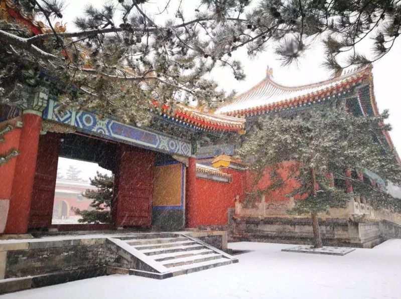 PHOTOS: Beijing Sees First Snow of the Season