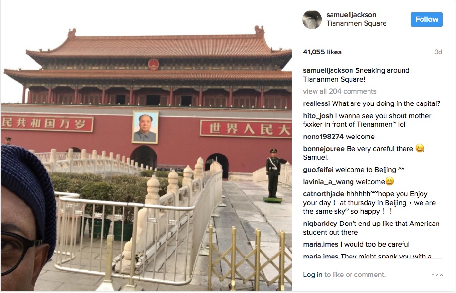 Samuel L. Jackson Spotted In Beijing