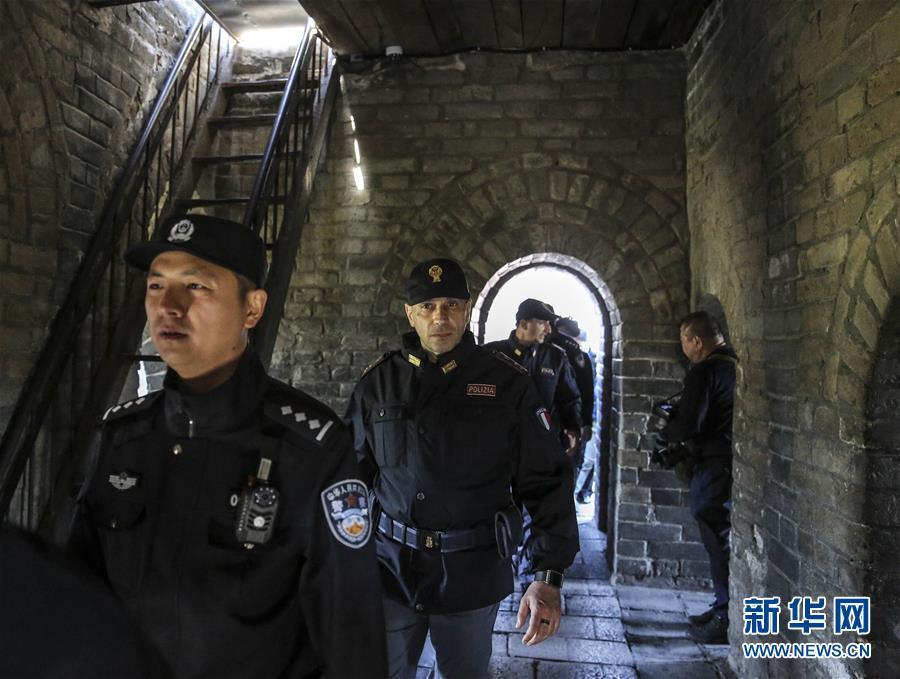 Italian Police Patrol Popular Spots in Shanghai, Beijing