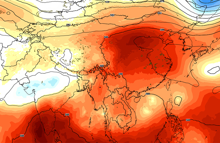 This Map Shows Just How Hot it is in China Right Now