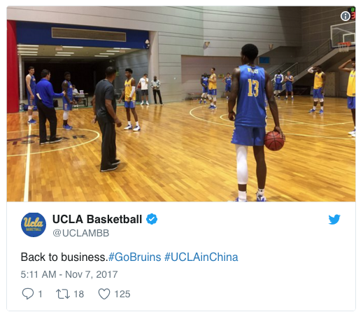 UCLA players in Hangzhou