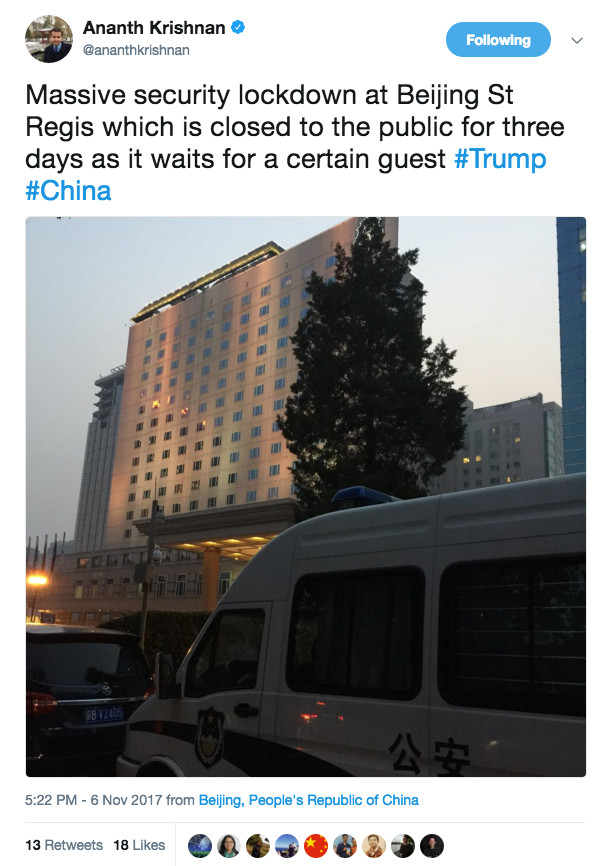 Here's Where Trump is (Probably) Staying in Beijing This Week