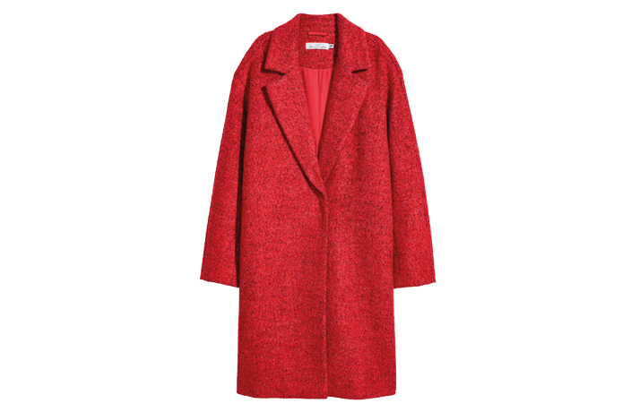 H&M Women's Fashion Red Coat