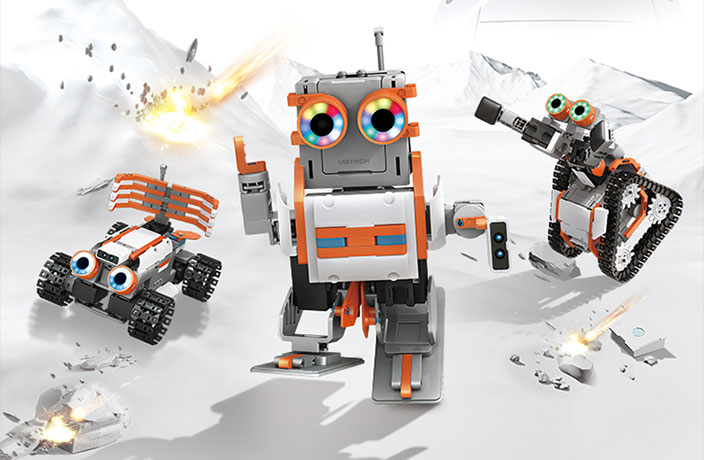 Fesjoy Kit de bricolage robot de marche course de bipèdes de 15 robots DOF Kit de robot humanoïde biphoté Kits de science pour enfants Jouet humanoïde 