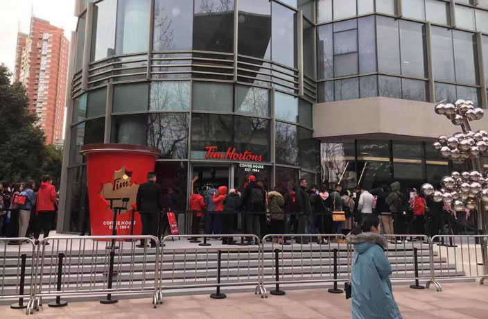 China's First Tim Hortons Opens to Massive 2-Hour Line