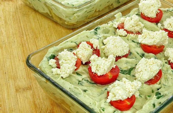 Veggie Mama's Vegan Spinach Artichoke Dip Pasta Bake Recipe