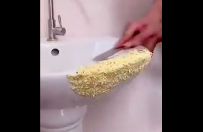 WATCH: How to Fix Your Broken Sink With Instant Noodles