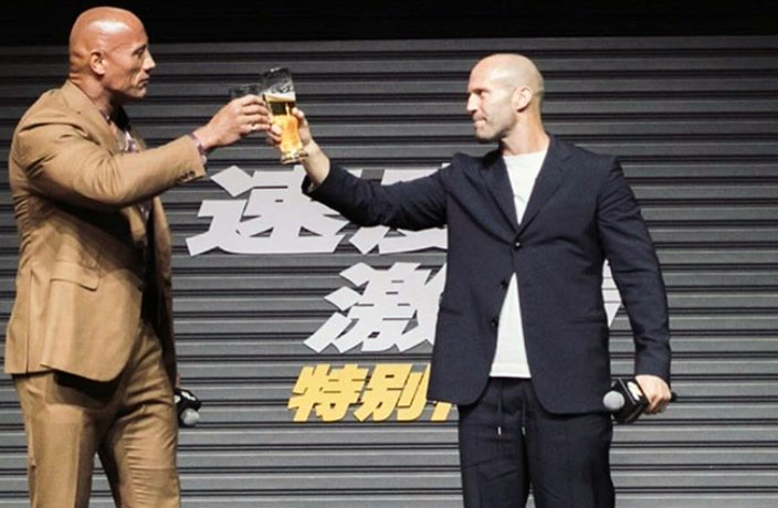 PHOTOS: The Rock, Jason Statham Wow Fans in Beijing and Guangzhou