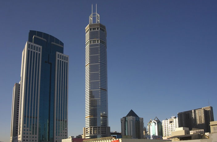 Shaking seg plaza China skyscraper