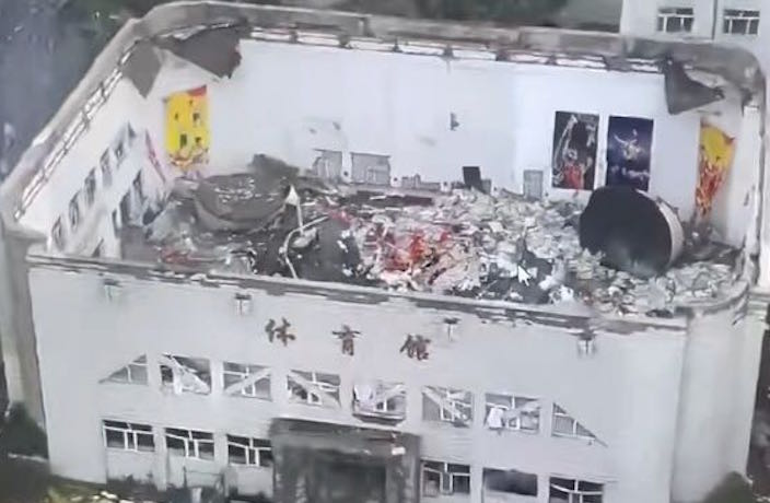 11 Dead After School Gymnasium Roof Collapse in North China