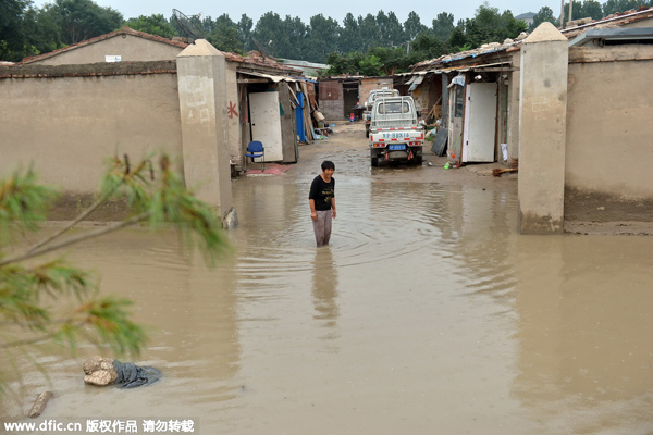 Flooing in Beiing's Changping District on July 18