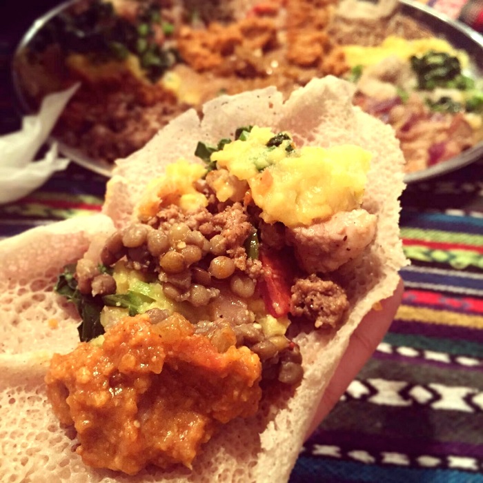 injera with sides