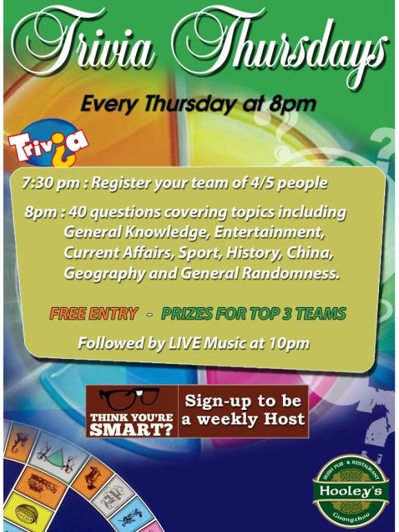 Trivia at Hooley's. Trivia at Hooley's.