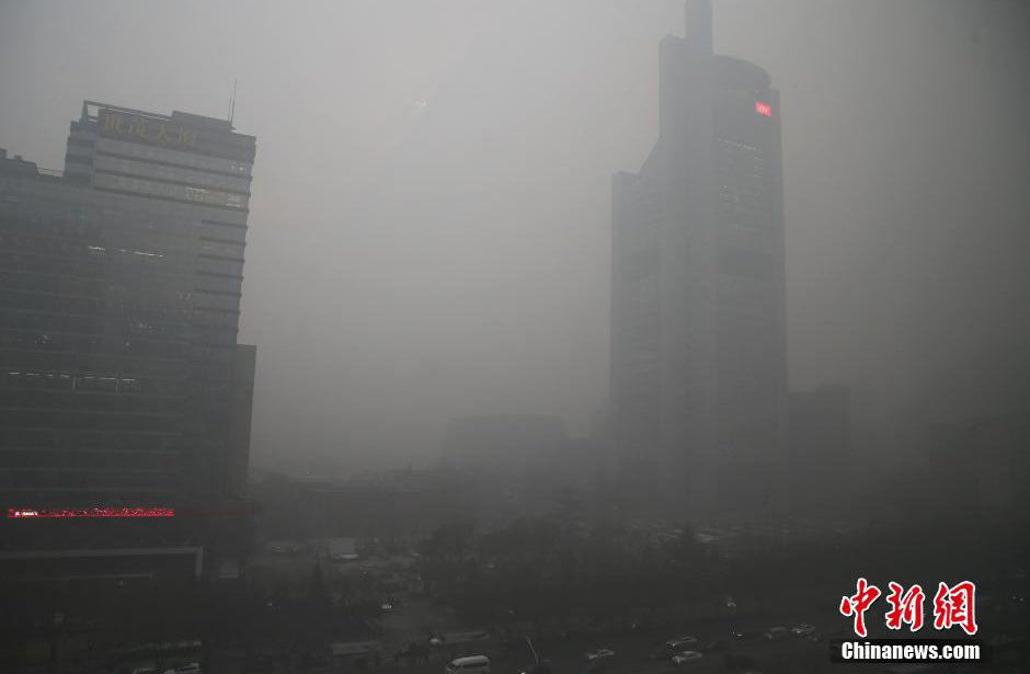 Beijing issued the highest smog alert of the year as the AQI in Beijing went beyond index in some areas of the city on November 30, 2015.