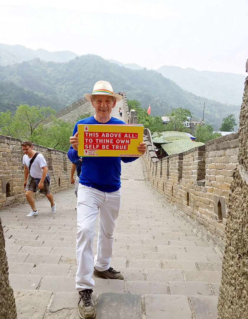 Ian McKellen at the Great Wall