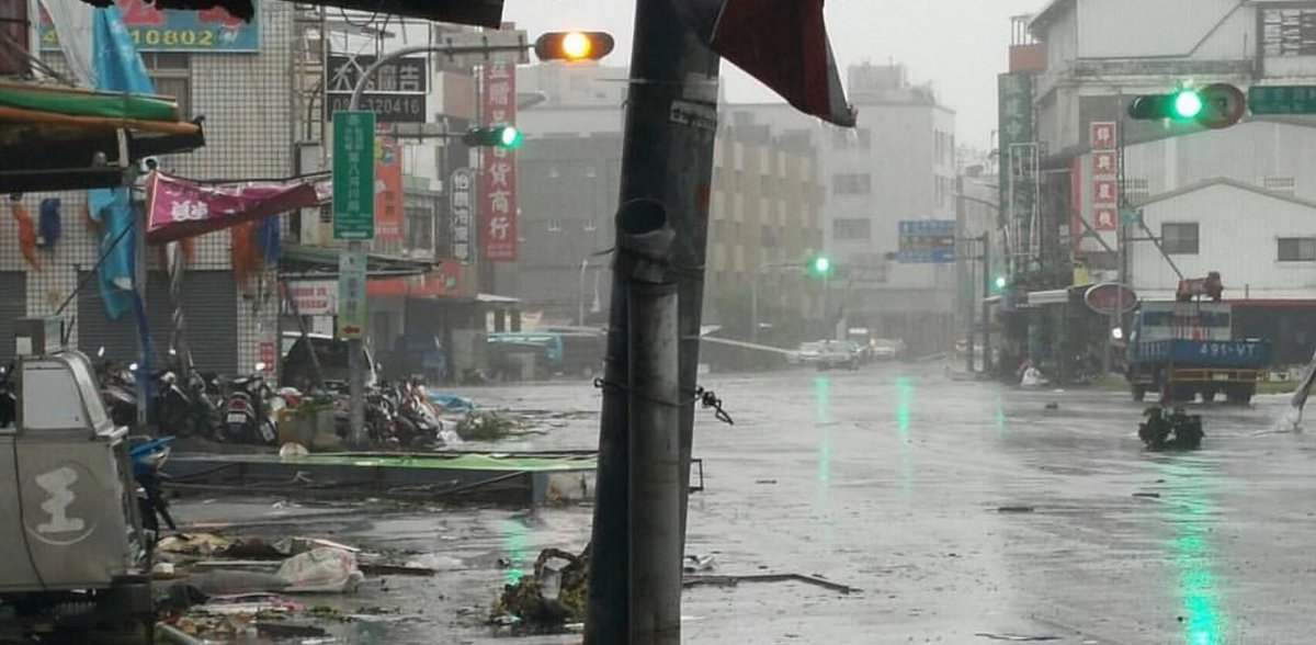 Super Typhoon Nepartak Slams Taiwan