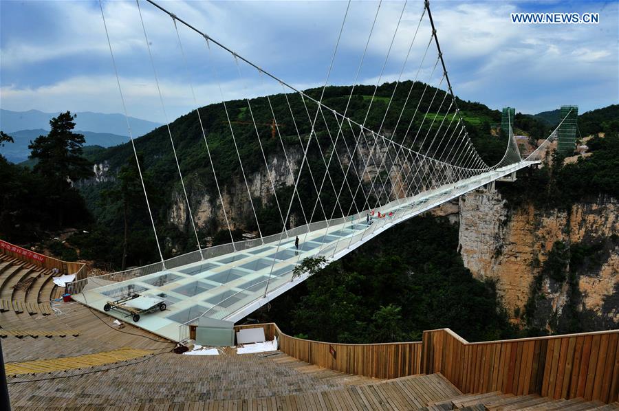 World's Longest Glass Bottom Bridge Opens in Hunan