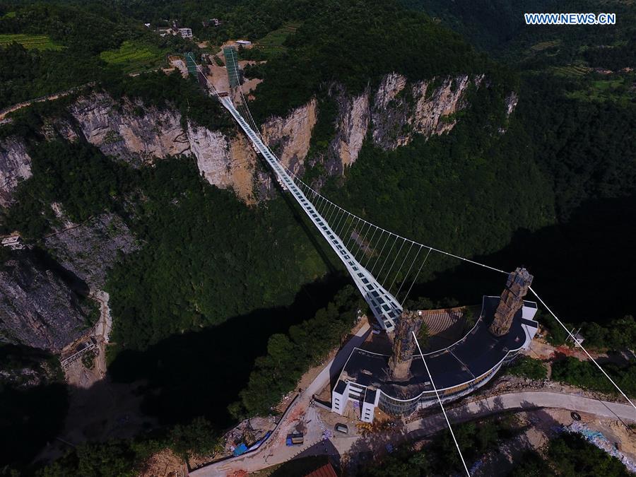 World's Longest Glass Bottom Bridge Opens in Hunan