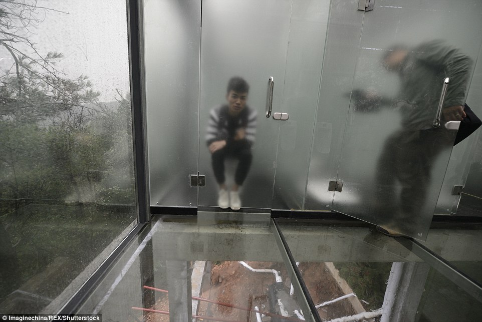 People Are Terrified of These New Glass Toilets in Hunan