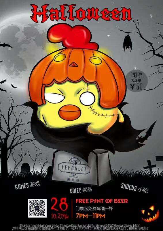 le poulet halloween