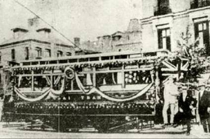 Shanghai's First Tram, in 1908