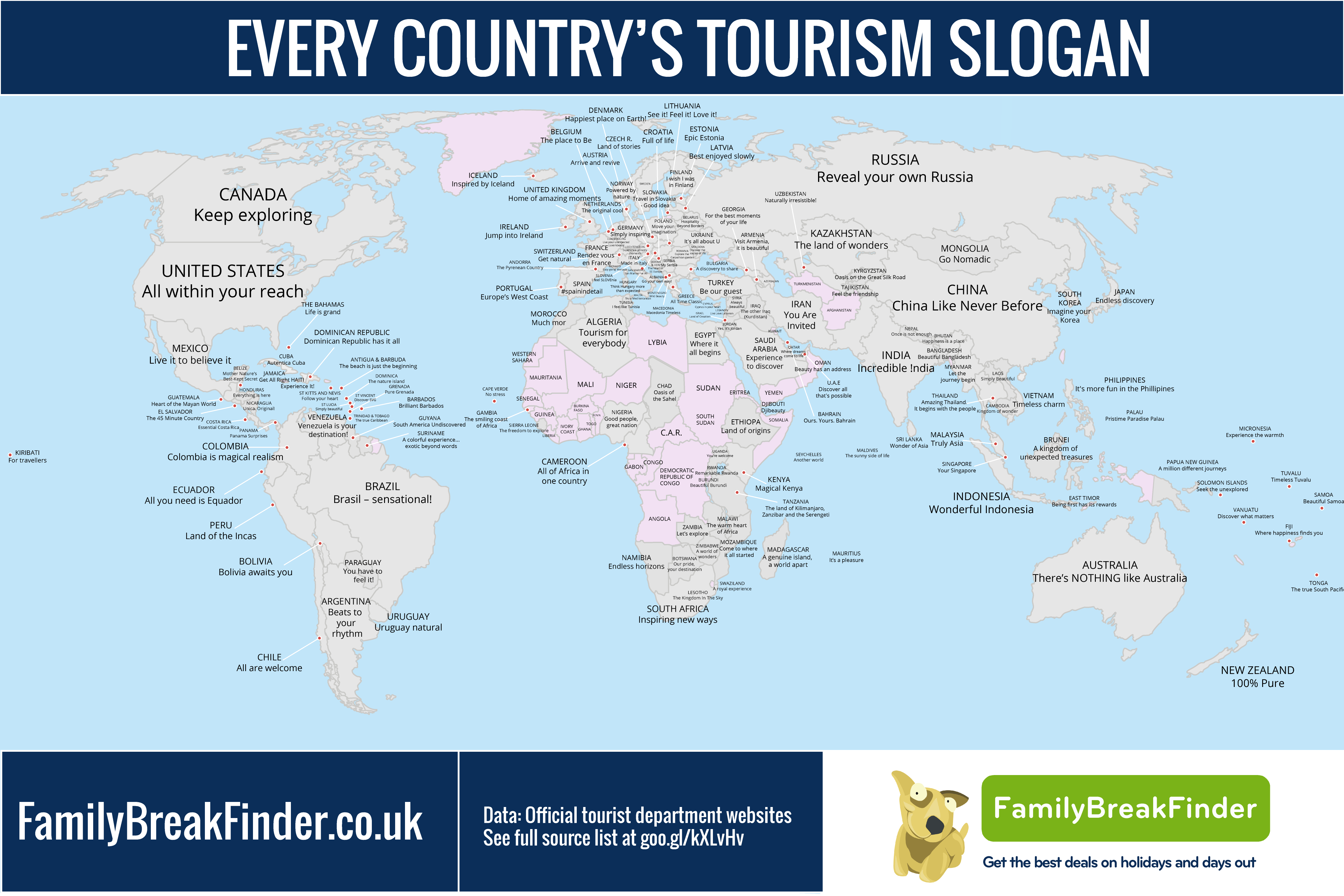 Every Country's Tourism Slogan