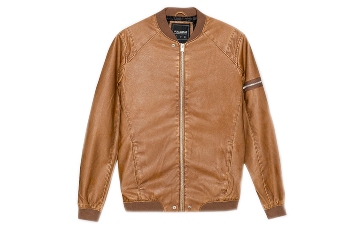 Leather Jacket Men Pull&Bear