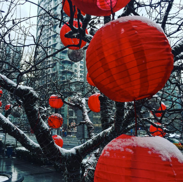 PHOTOS: Beijing Sees First Snow of the Season