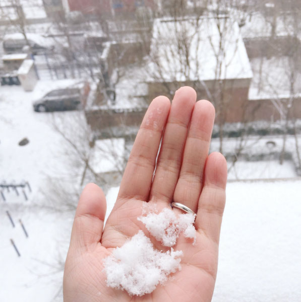 PHOTOS: Beijing Sees First Snow of the Season