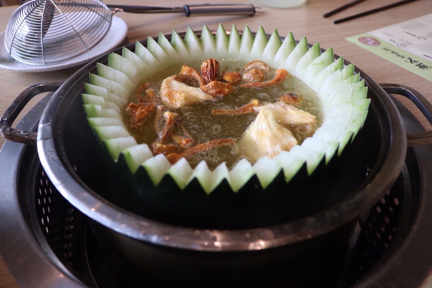 Oldie but Goodie: winter melon hotpot with mushrooms