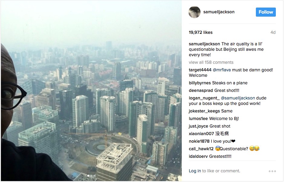 Samuel L. Jackson Spotted In Beijing