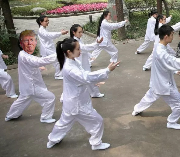 Donald Trump tai chi Chengdu