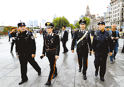 Italian Police Patrol Popular Spots in Shanghai, Beijing