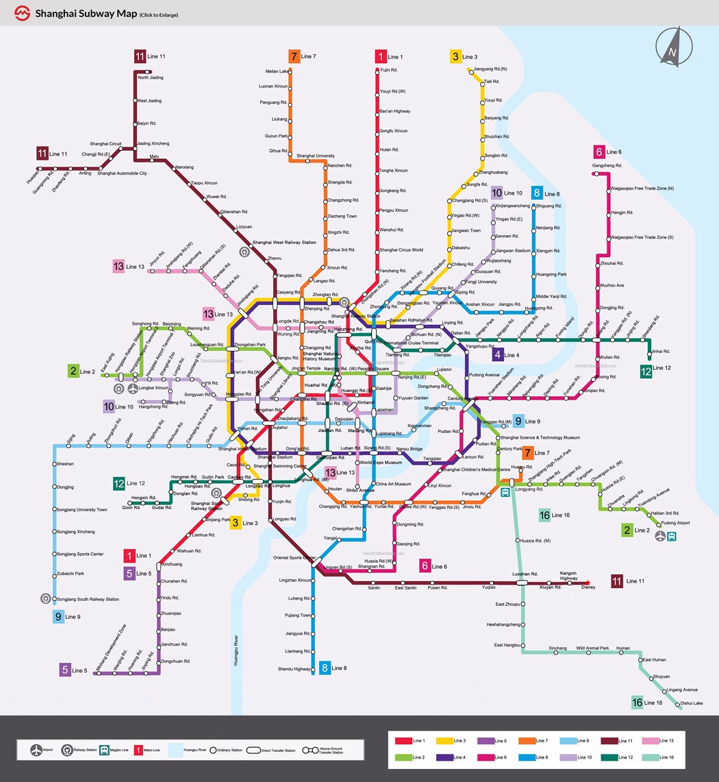 Shanghai subway map