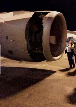 Hole in Engine on Shanghai Flight