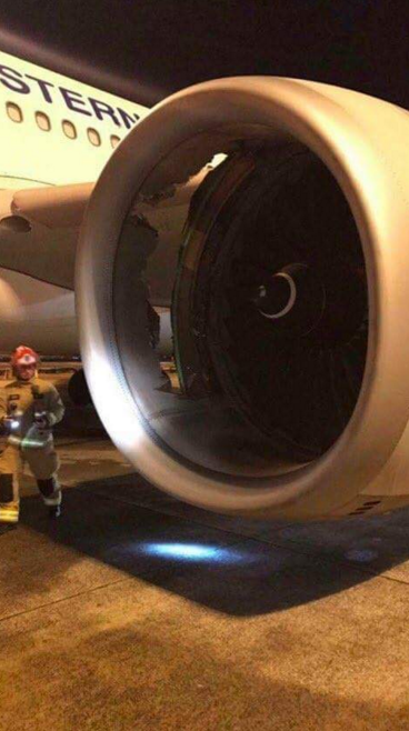 Hole in Engine on Shanghai Flight
