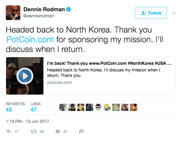 Dennis Rodman goes back to North Korea