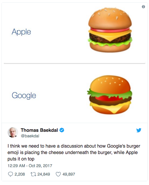 Google burger emoji