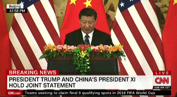 Trump and Xi Jinping hold joint statement to the press
