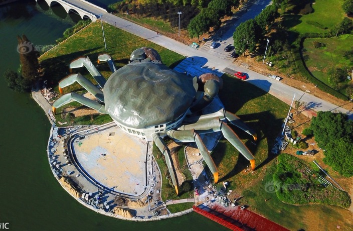 There's a Giant Hairy Crab Building Under Construction in China