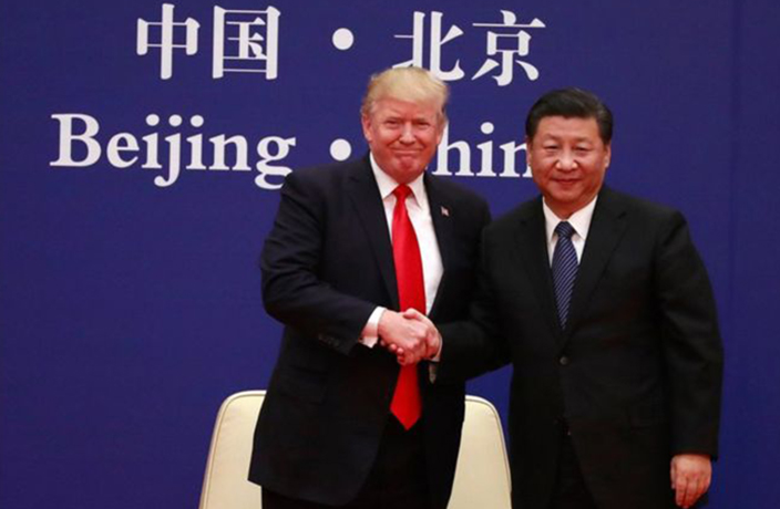 Donald Trump and Xi Jinping in China