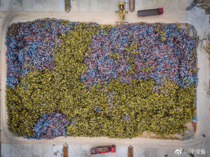 This Shared Bike Graveyard in China is Truly a Work of Art