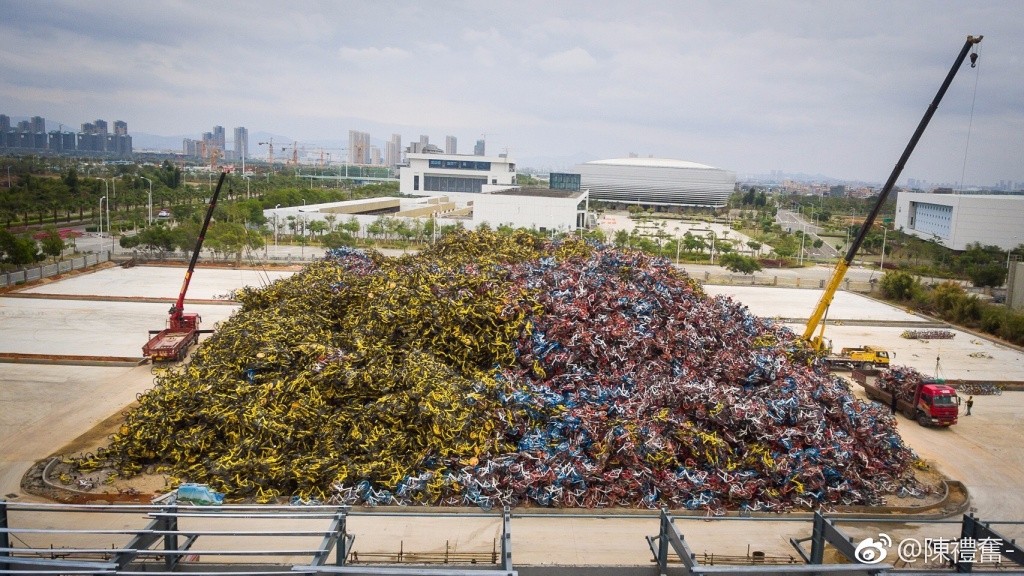 This Shared Bike Graveyard in China is Truly a Work of Art